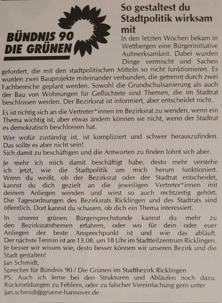 Ein Grüner erklärt Politik